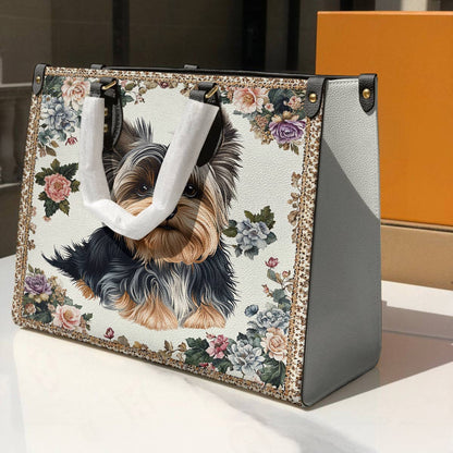 Lorva Leather Bag Royal Yorkie Bloom