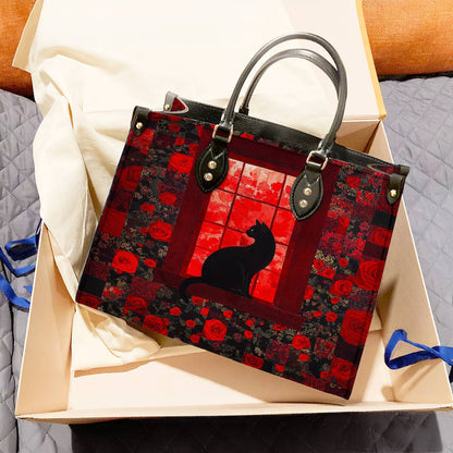 Lorva Leather Bag Midnight Rose Window