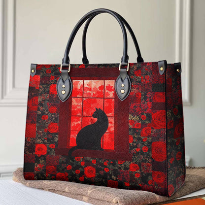 Lorva Leather Bag Midnight Rose Window