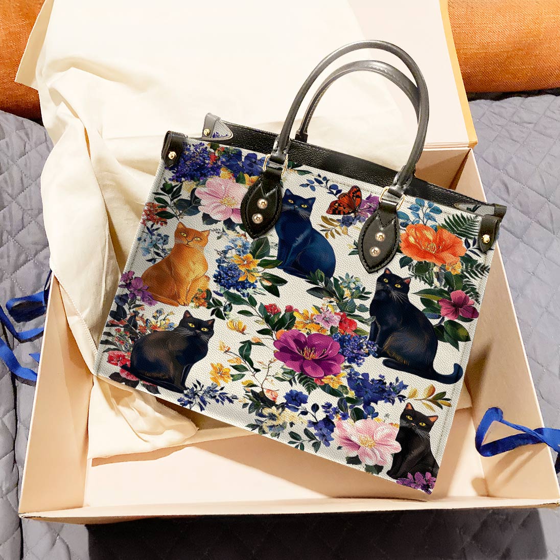 Lorva Leather Bag Botanic Purrfection