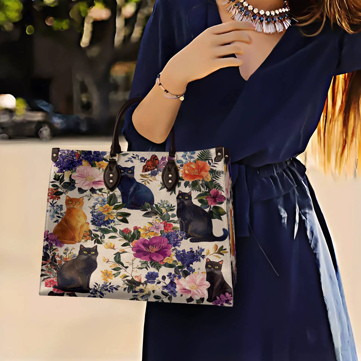 Lorva Leather Bag Botanic Purrfection