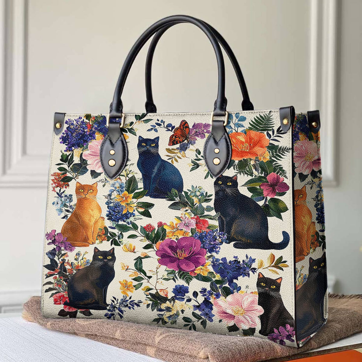 Lorva Leather Bag Botanic Purrfection