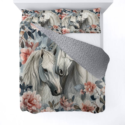 Lorva Horse All Season Quilt 3-Piece Set A Lot of Love