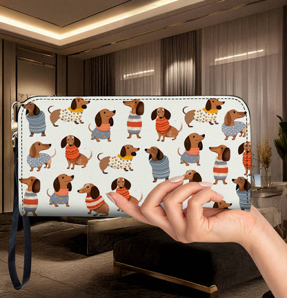 Lorva Dachshund Leather Wallet Cuteness Overload