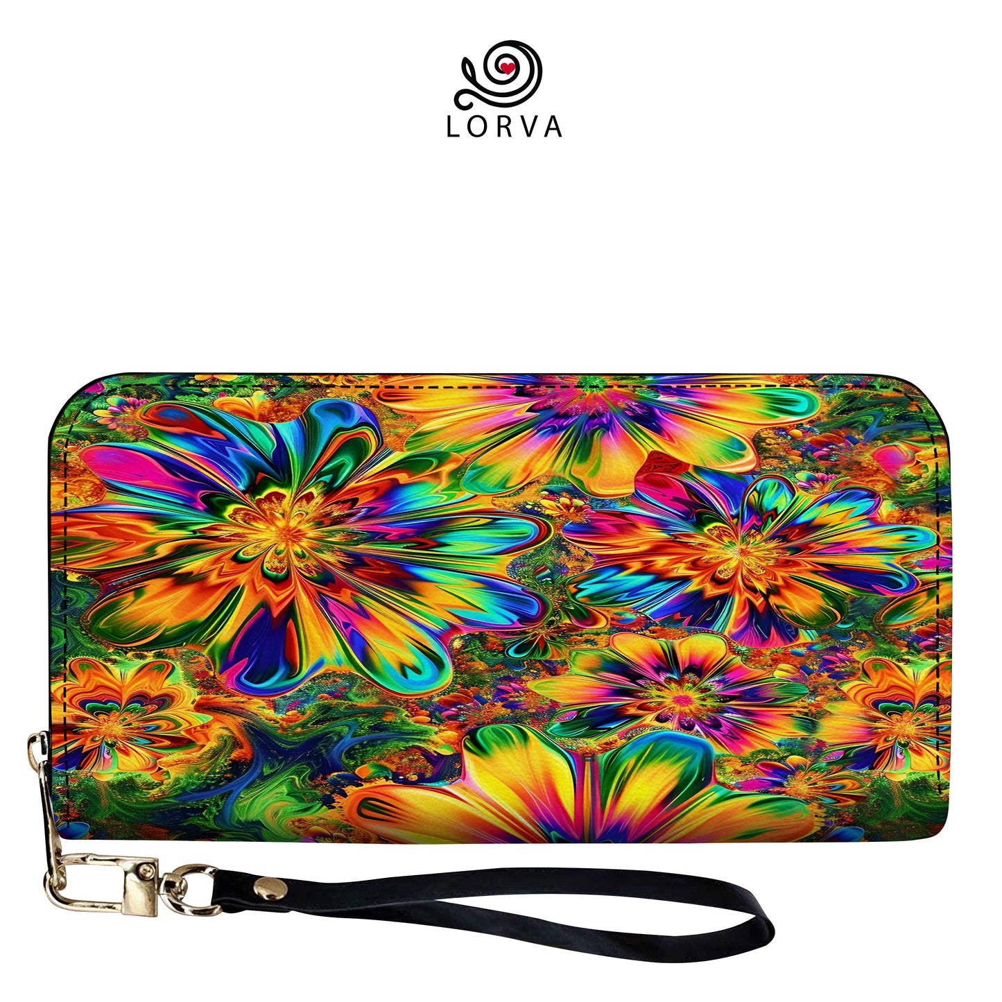 Lorva Leather Wallet Flower Child