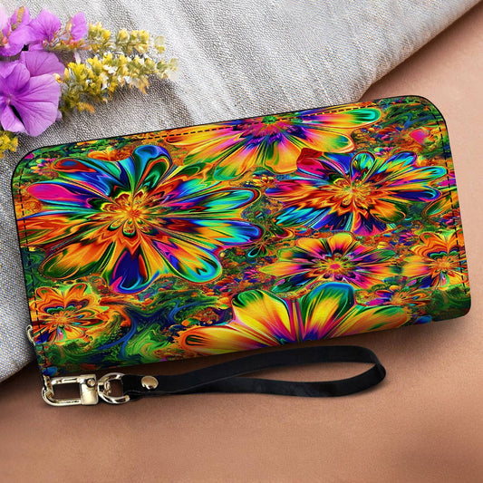 Lorva Leather Wallet Flower Child