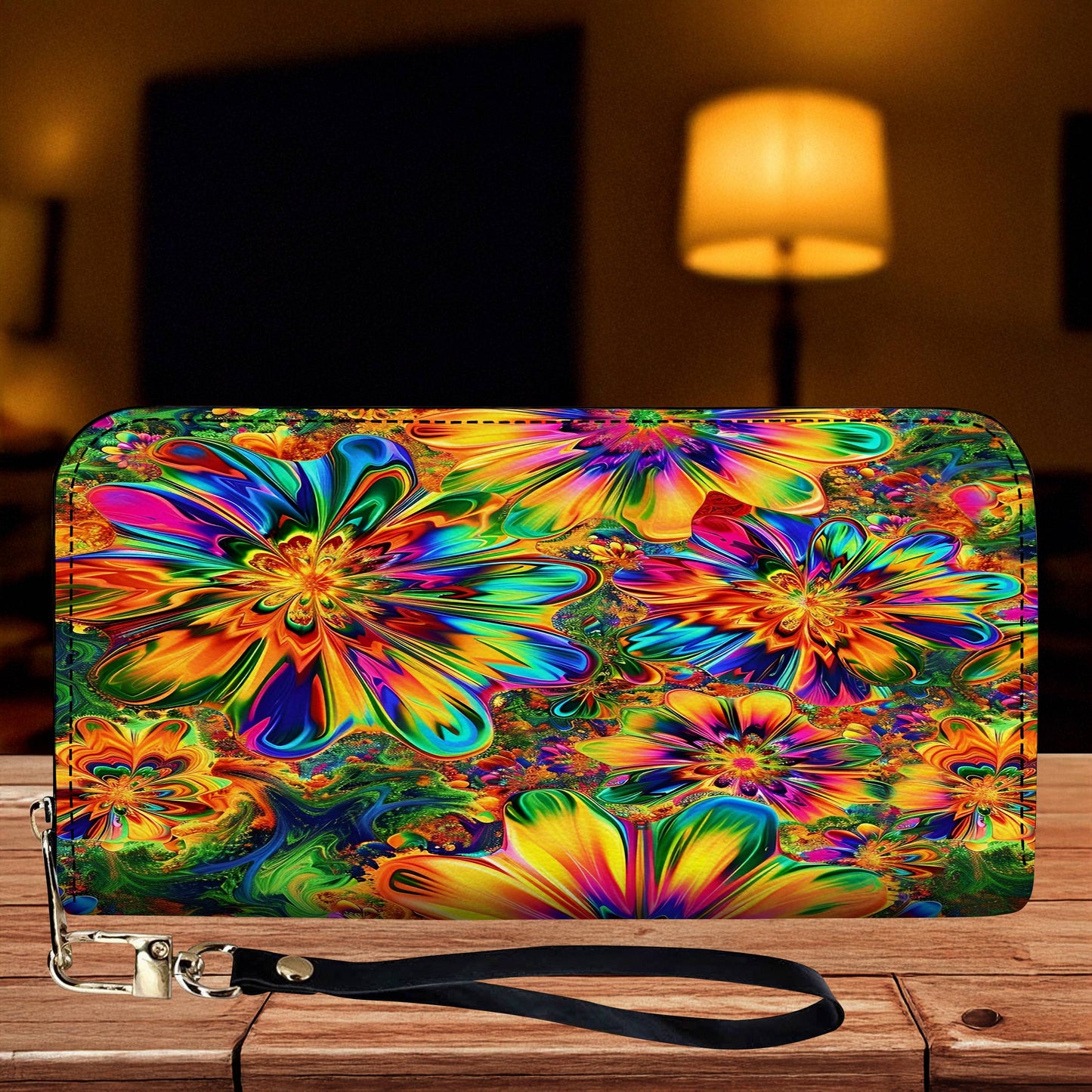 Lorva Leather Wallet Flower Child