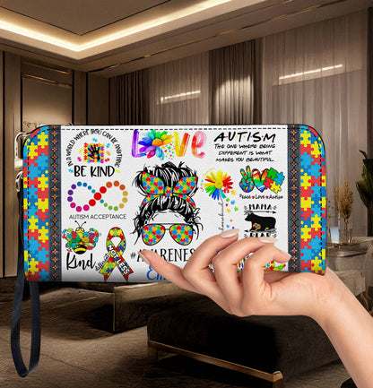 Lorva Leather Wallet Personalized Autismmom