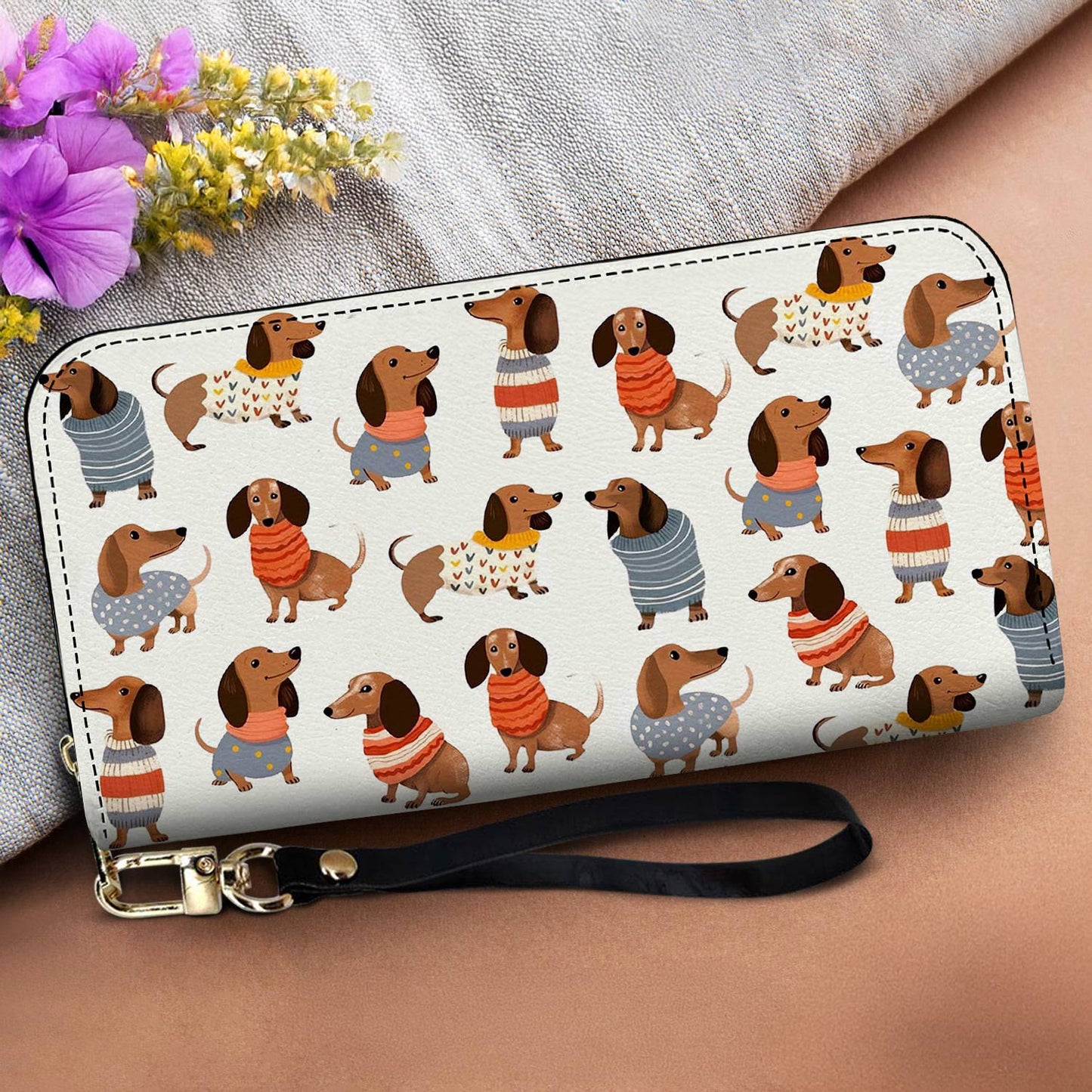 Lorva Dachshund Leather Wallet Cuteness Overload