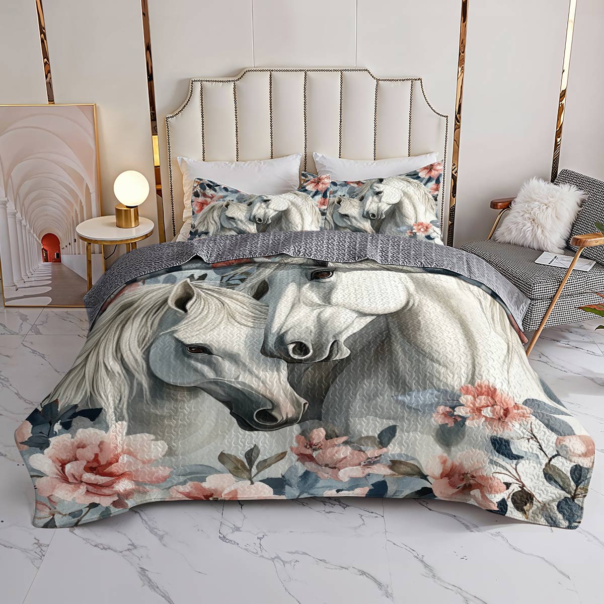 Lorva Horse All Season Quilt 3-Piece Set A Lot of Love