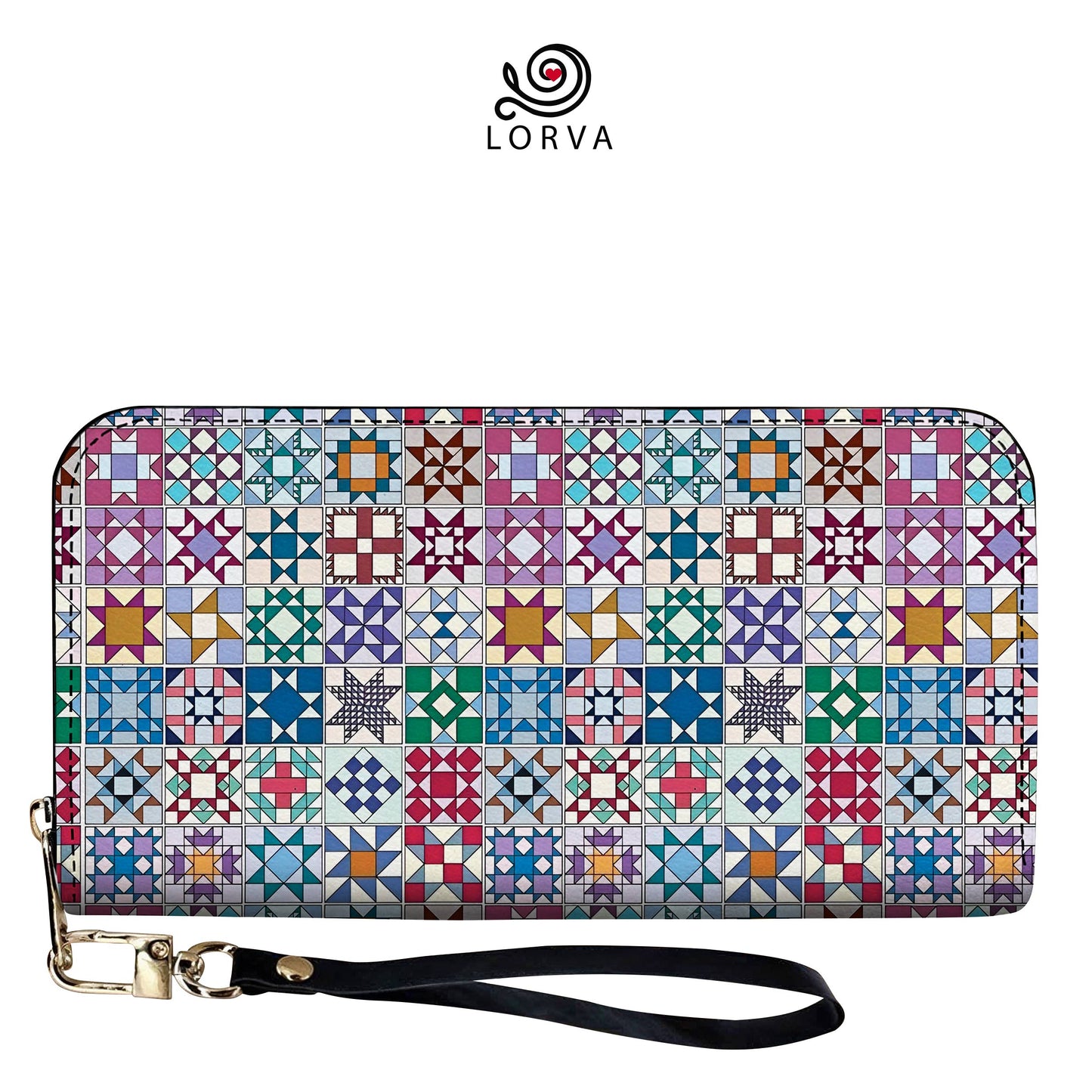 Lorva Leather Wallet Traditional Quilting Blocks