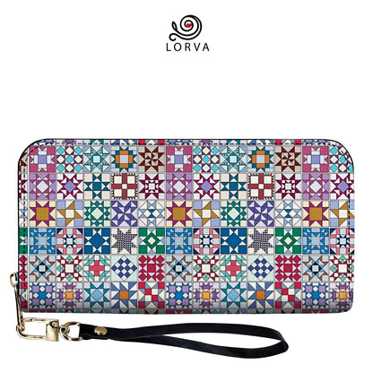 Lorva Leather Wallet Traditional Quilting Blocks