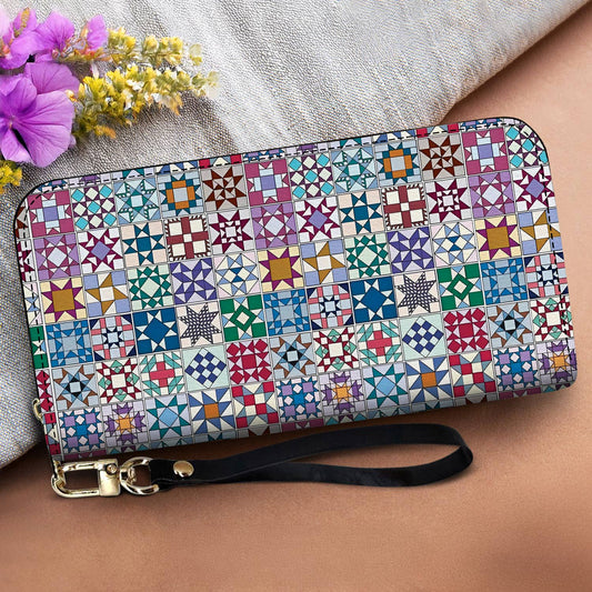 Lorva Leather Wallet Traditional Quilting Blocks