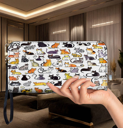 Lorva Leather Wallet Meow-gic