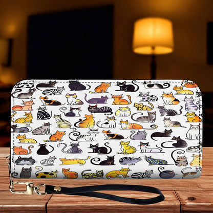 Lorva Leather Wallet Meow-gic