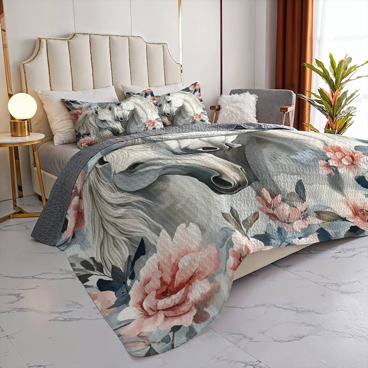 Lorva Horse All Season Quilt 3-Piece Set A Lot of Love