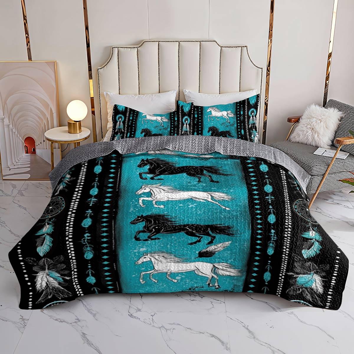 Lorva All Season Quilt 3-Piece Set Dreamcatcher Run