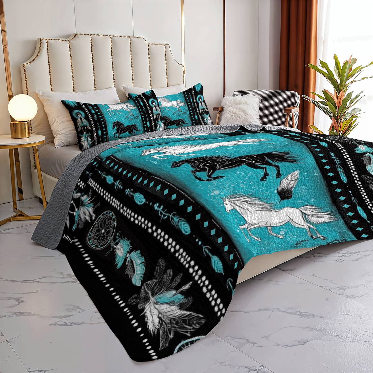 Lorva All Season Quilt 3-Piece Set Dreamcatcher Run
