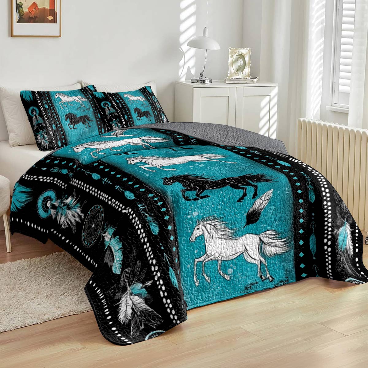 Lorva All Season Quilt 3-Piece Set Dreamcatcher Run