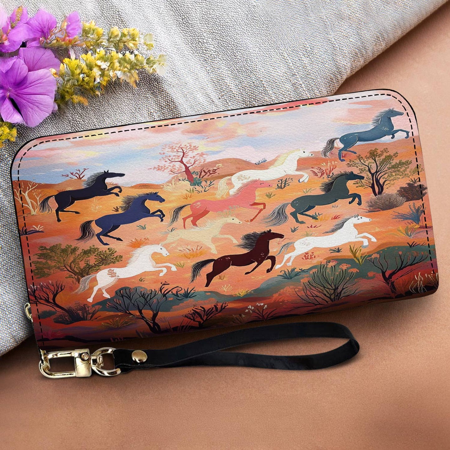 Lorva Leather Wallet Desert Gallop