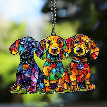 Lorva Suncatcher Colorful Dachshunds