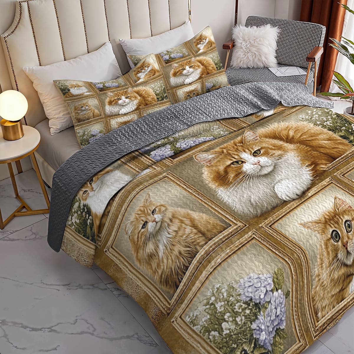 Lorva All Season Quilt 3-Piece Set Through the Cat Window