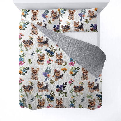 Lorva All Season Quilt 3-Piece Set Puppy Meadow Dreams