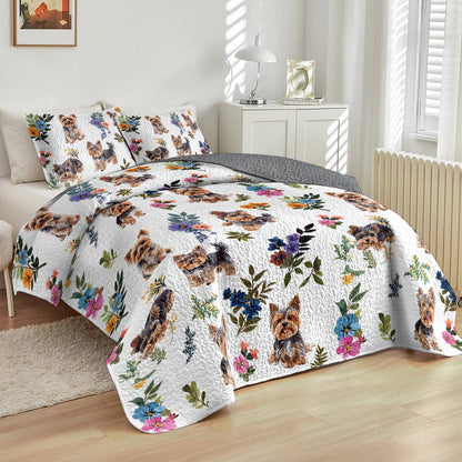 Lorva All Season Quilt 3-Piece Set Puppy Meadow Dreams
