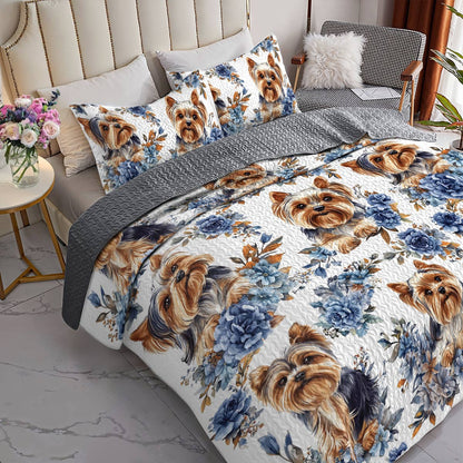 Lorva All Season Quilt 3-Piece Set Charming Yorkie Haven
