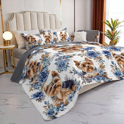 Lorva All Season Quilt 3-Piece Set Charming Yorkie Haven
