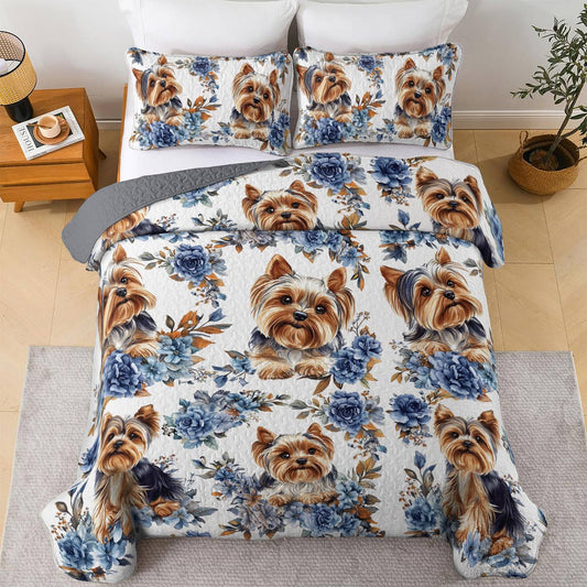 Lorva All Season Quilt 3-Piece Set Charming Yorkie Haven