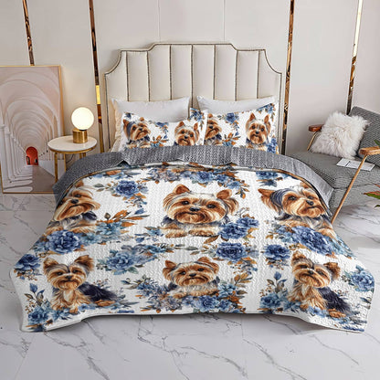 Lorva All Season Quilt 3-Piece Set Charming Yorkie Haven