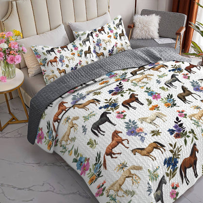 Lorva All Season Quilt 3-Piece Set Just A Girl Who Loves Horses