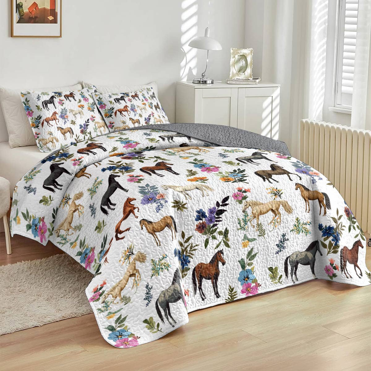 Lorva All Season Quilt 3-Piece Set Just A Girl Who Loves Horses