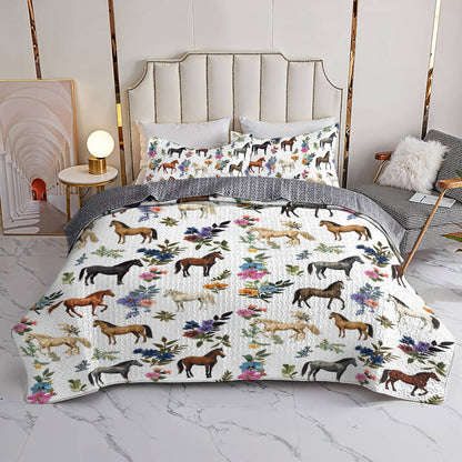 Lorva All Season Quilt 3-Piece Set Just A Girl Who Loves Horses