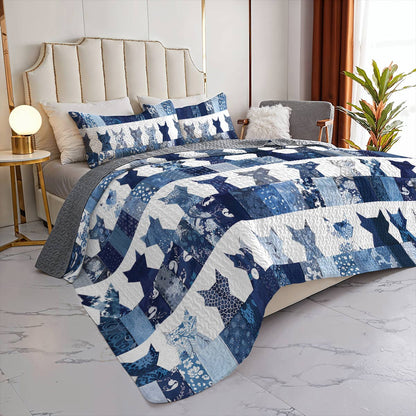 Lorva All Season Quilt 3-Piece Set Patchwork Purrs