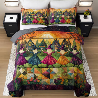 Witch Lorva All Season Quilt 3-Piece Set Dancing Through The Village