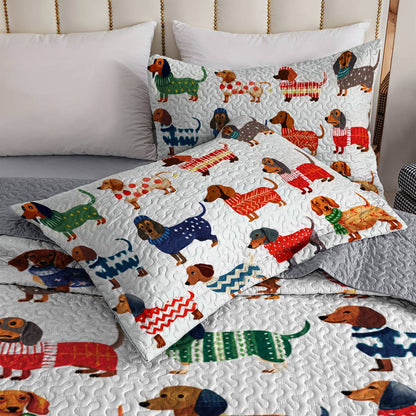 Lorva All Season Quilt 3-Piece Set Merry Dachmas