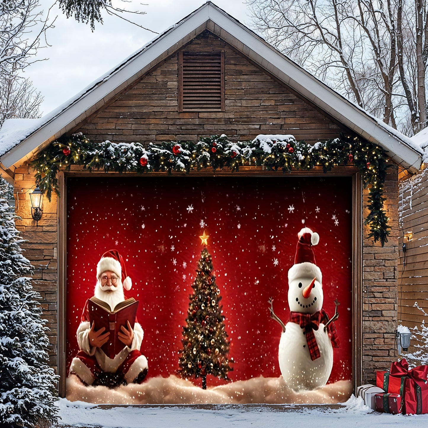 Lorva Christmas Garage Door Banner Decoration I Love Christmas Time
