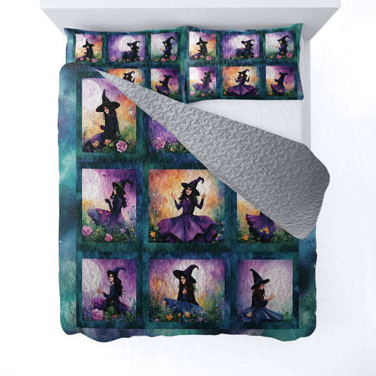 Witch Lorva All Season Quilt 3-Piece Set Witch’s Garden Waltz