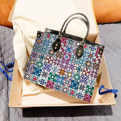 Lorva Leather Bag Gentle Quilting Blocks