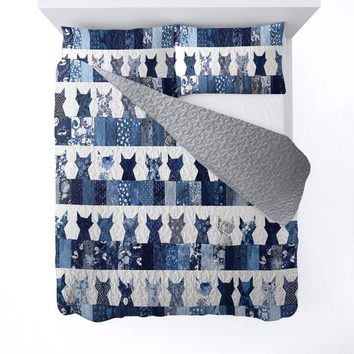 Lorva All Season Quilt 3-Piece Set Patchwork Purrs