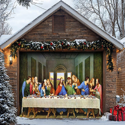 Lorva Garage Door Banner Decoration The Last Supper
