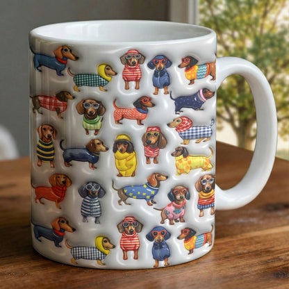 Lorva Flat Print Mug Dachshund Amazing Stylish