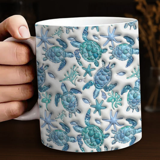Lorva Mug Sea Turtle Blue Flow
