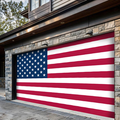 Lorva Garage Door Banner Decoration American Flag