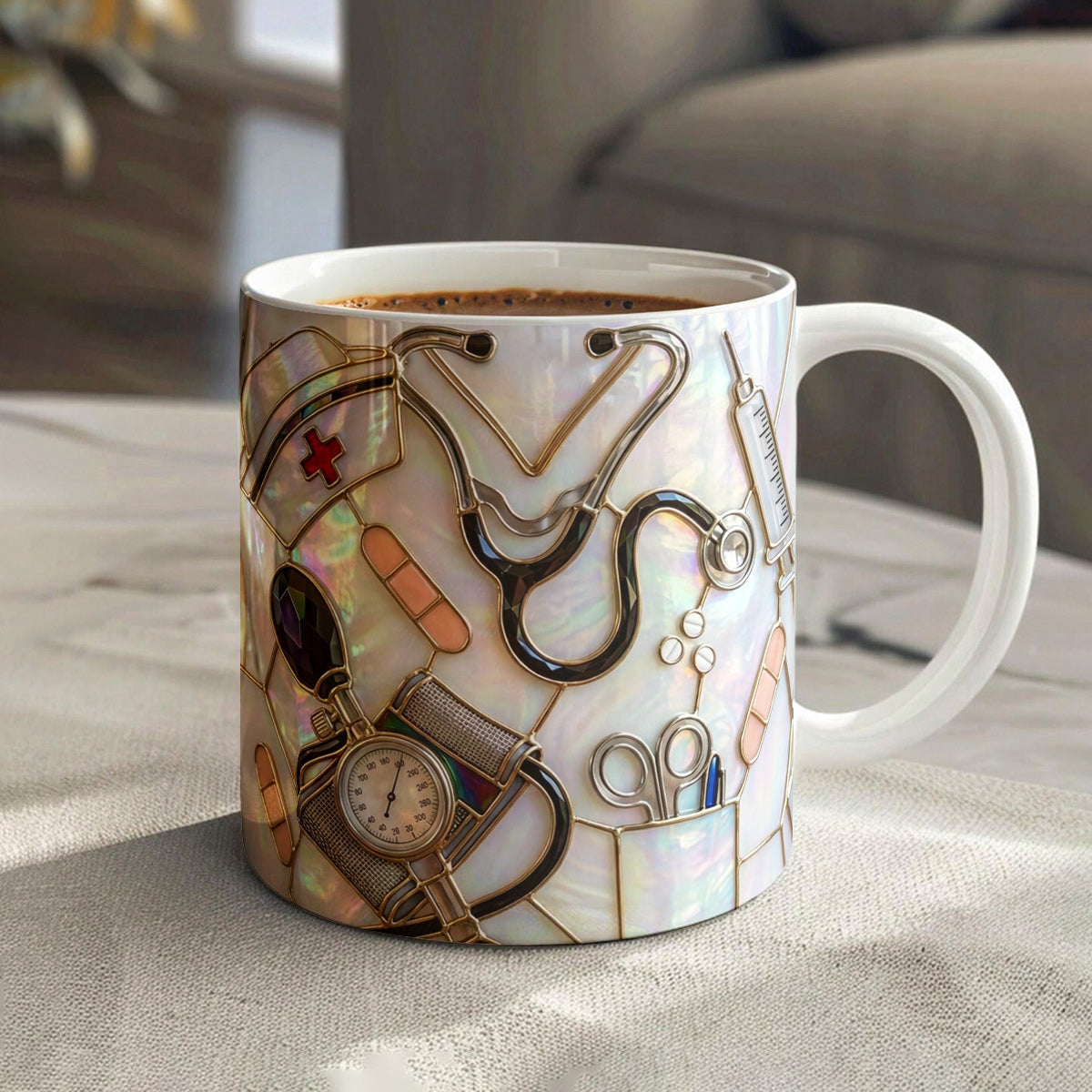 Lorva Nurse Mug Nursing Is A Work Of Heart