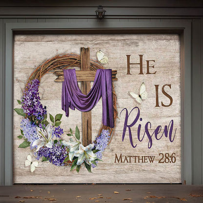 Lorva Garage Door Banner Decoration He Is Risen