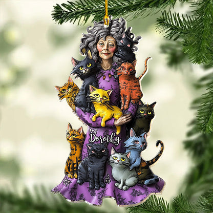 Lorva Personalized Cat 2D Acrylic Ornament Crazy Catmom