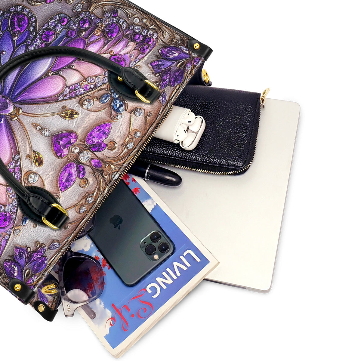 Lorva Leather Bag Charming Butterfly
